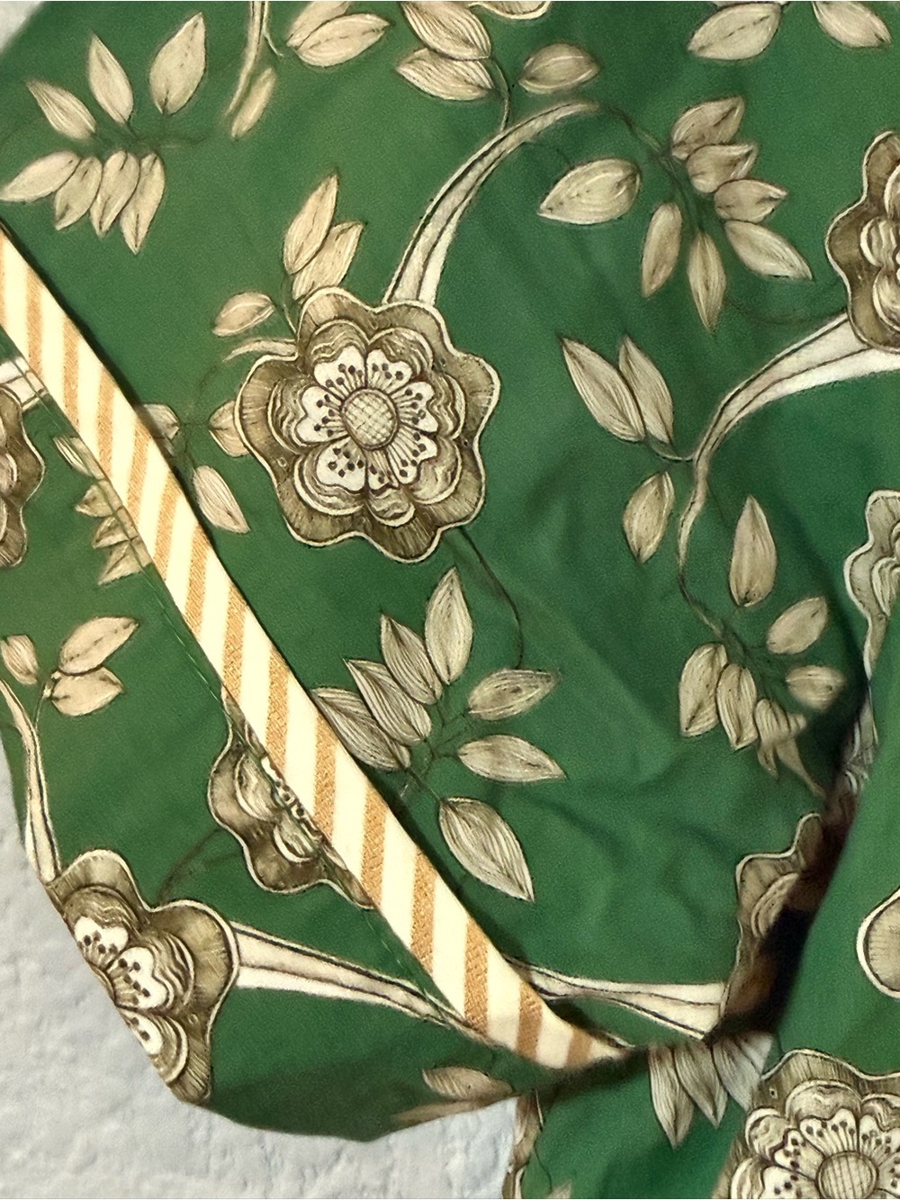 Entro Green Floral Contrast Trim Shirt Dress S - Picture 5 of 5